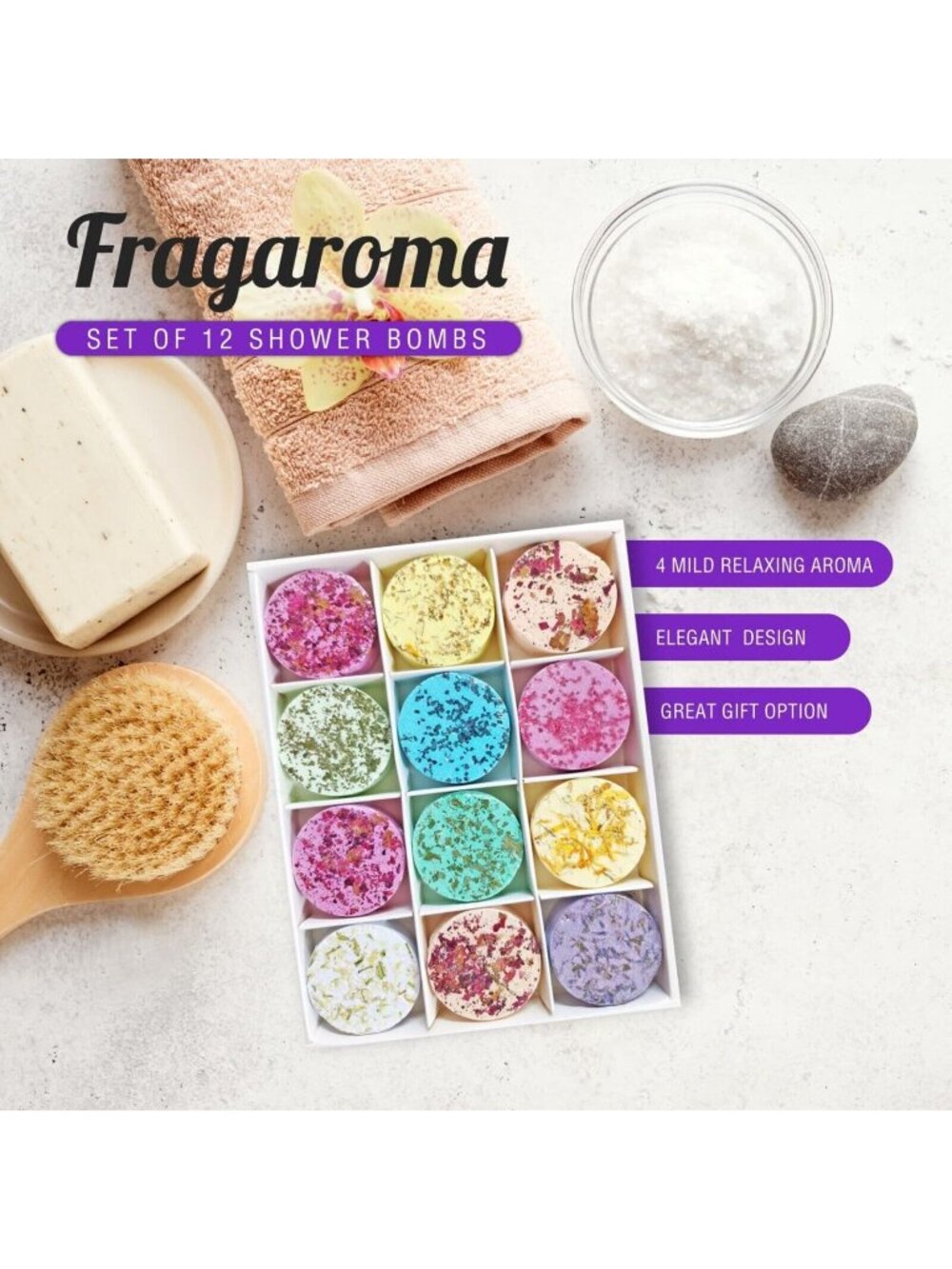 12 Fragaroma Fragrance Shower Bombs Shower Steamers Aromatherapy Essential Oils